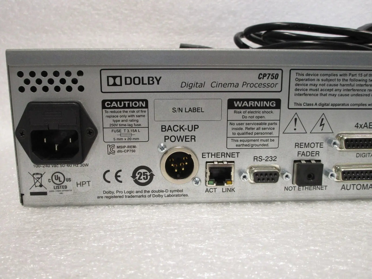 DOLBY CP750 Digital Cinema Stereo Audio Processor Amplifier CP-750 - Fully Tested - - BlueBuyz