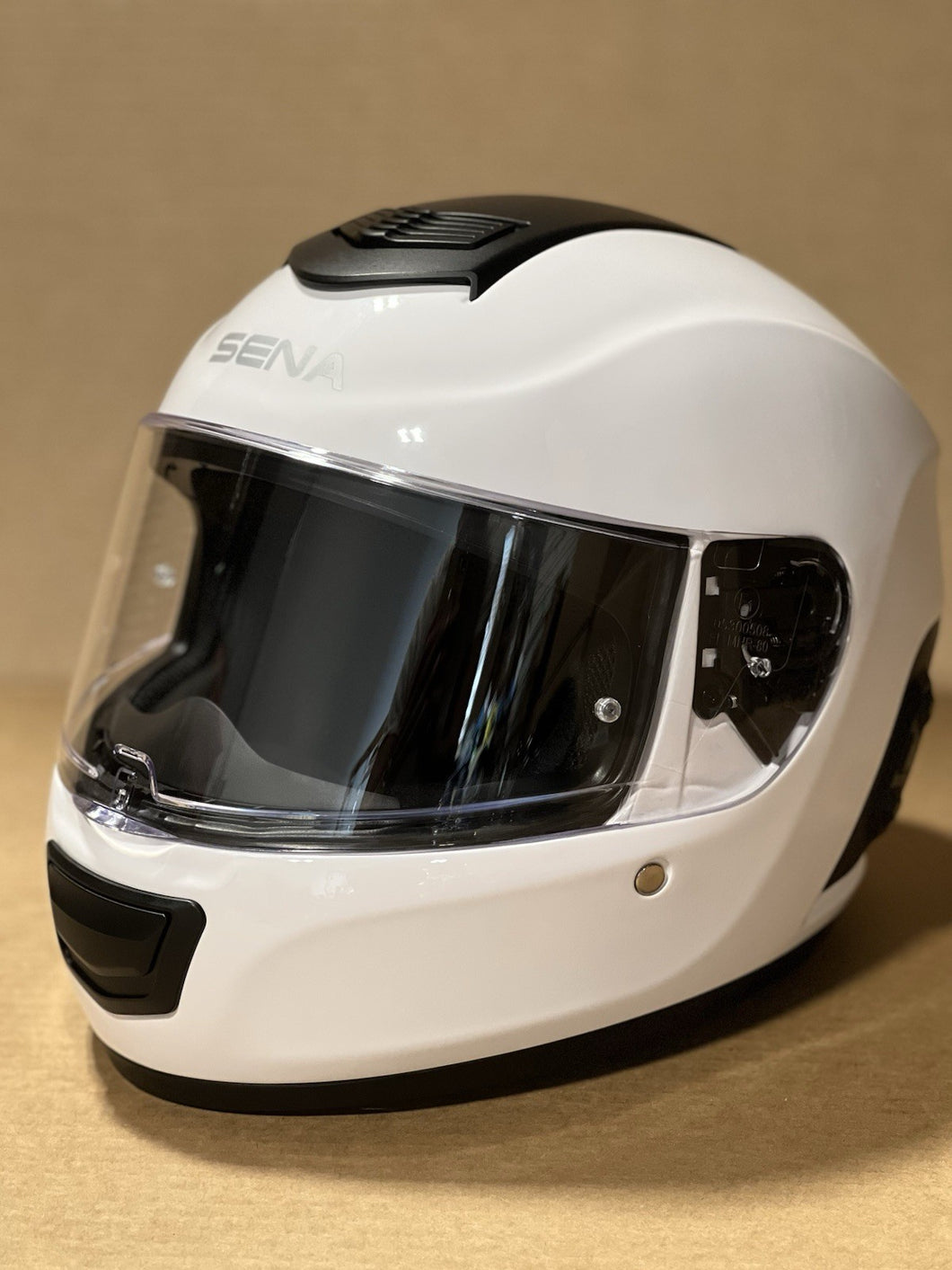 L (Large) Sena Momentum Motorcycle Helmet Glossy White Bluetooth