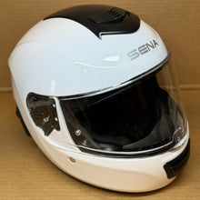 Load image into Gallery viewer, (Paint Chips) (XXL) Sena Momentum INC Motorcycle Helmet Bluetooth Glossy White
