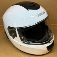 (Paint Chips) (XXL) Sena Momentum INC Motorcycle Helmet Bluetooth Glossy White