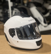 (M) Sena Momentum Pro Motorcycle Helmet Glossy White with Bluetooth Camera