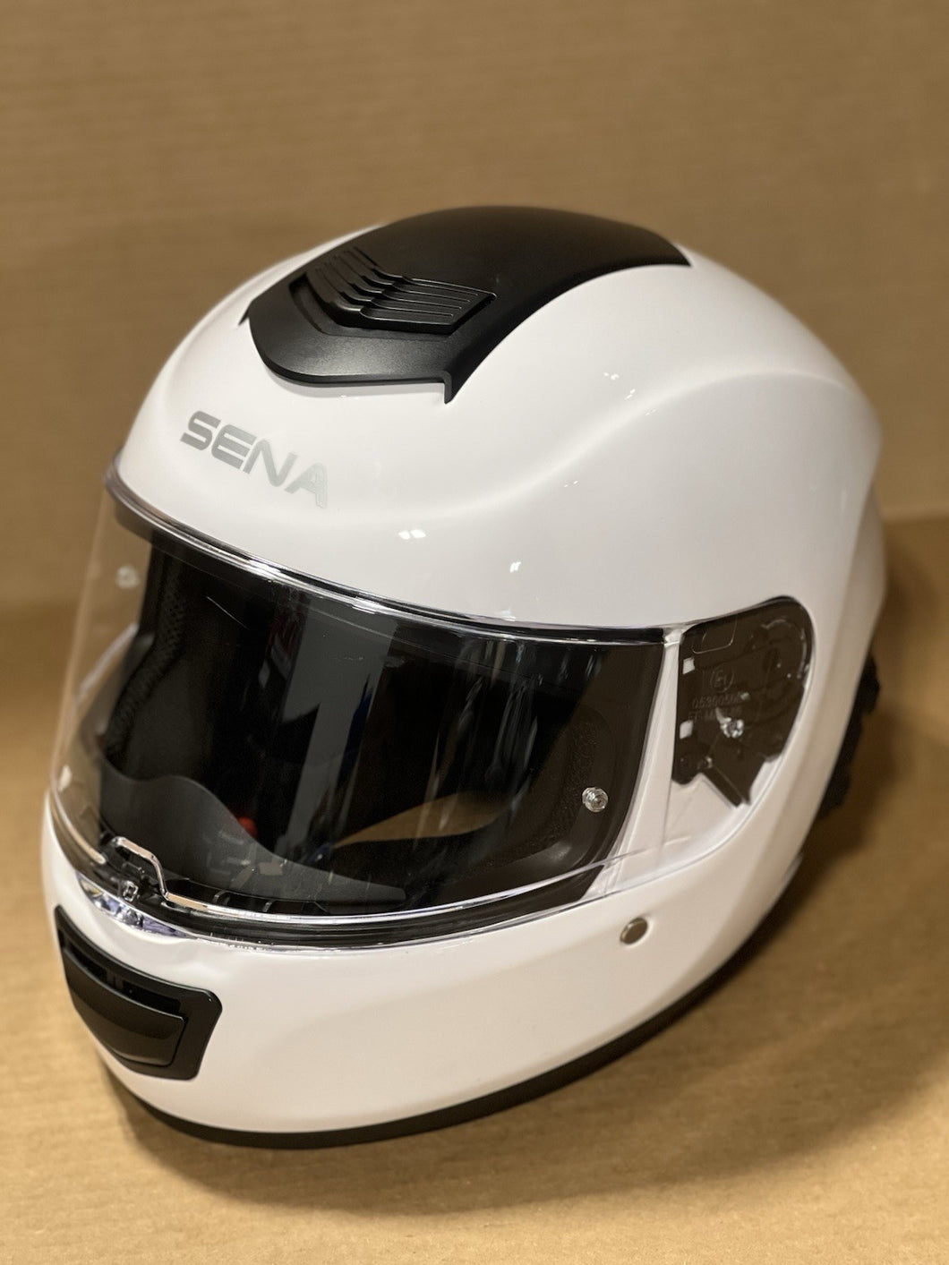 L (Large) Sena Momentum INC Motorcycle Helmet Smart Bluetooth Glossy White