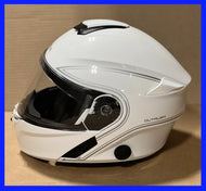 (M) Sena Outrush Modular Flip-up Motorcycle Helmet Glossy White Bluetooth -