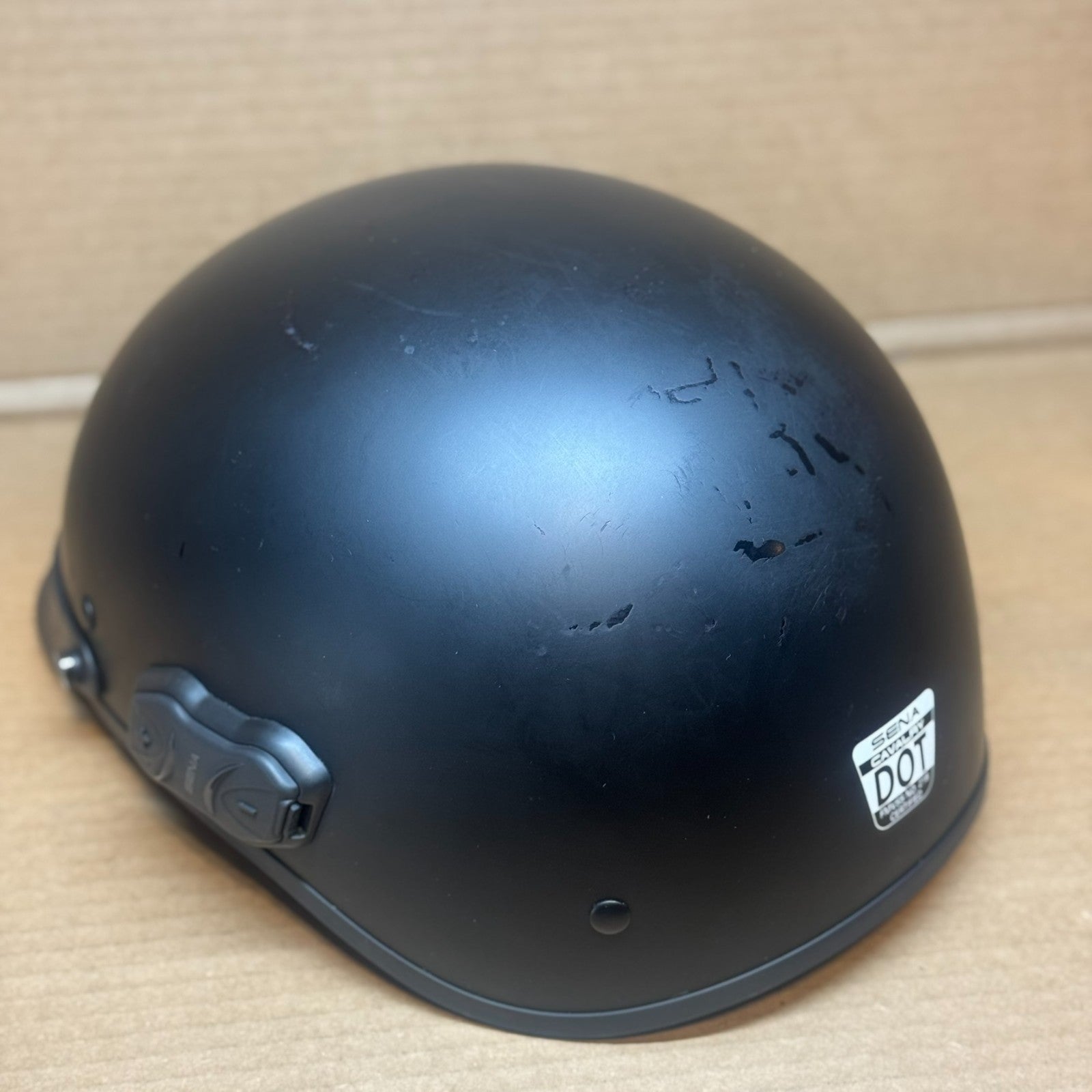 Sena Cavalry 10R Bluetooth Half Helmet, Matte Black, XS, Scratched