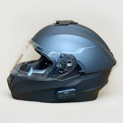 Sena Outforce Bluetooth Motorcycle Helmet, Matte Black, XL