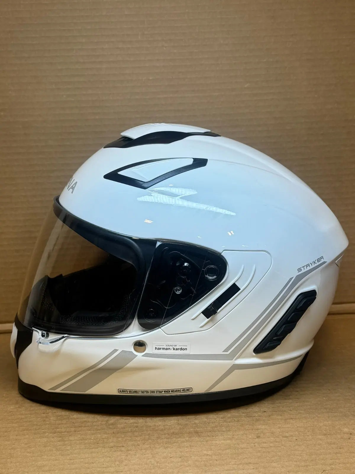 Sena Stryker Bluetooth Motorcycle Helmet, Glossy White, Large