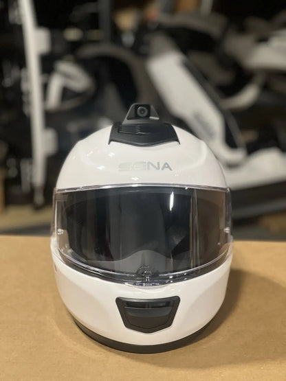 Sena Momentum INC Pro Bluetooth Camera Motorcycle Helmet, White, XXL