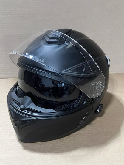 Sena Outrush Modular Flip-up Bluetooth Motorcycle Helmet, Matte Black, Small