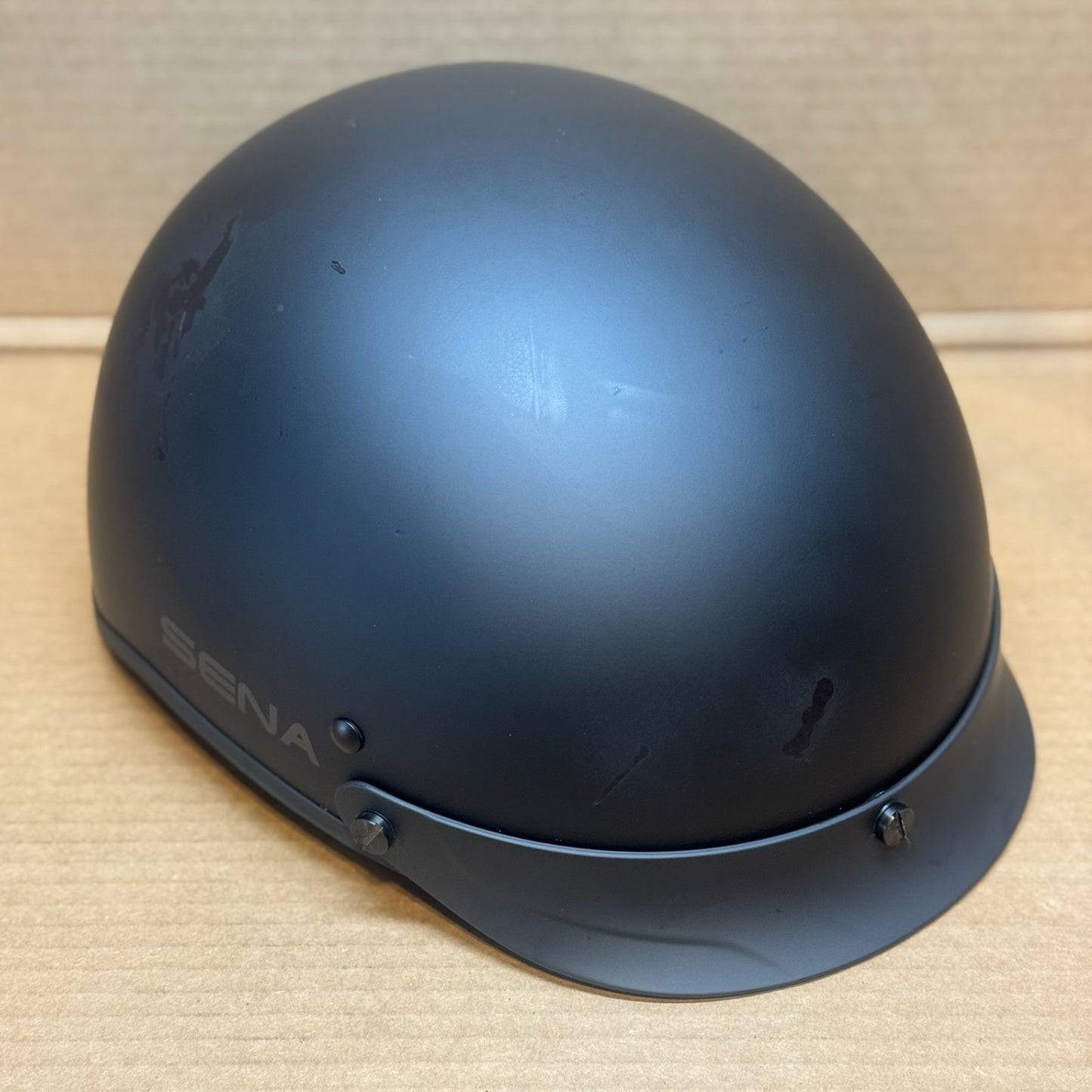 Sena Cavalry Helmet 10R Bluetooth Half Matte Black Scratched (XL) - BlueBuyz