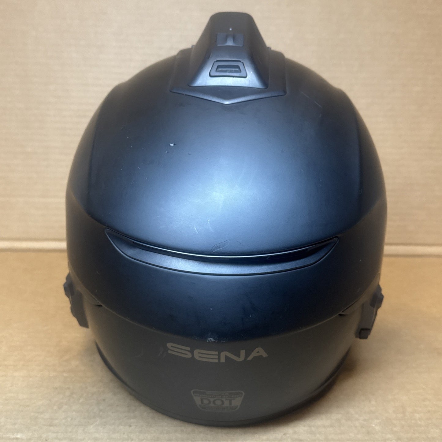 Sena Momentum INC Pro Bluetooth Camera Motorcycle Helmet, Matte Black, Large, Scuffed