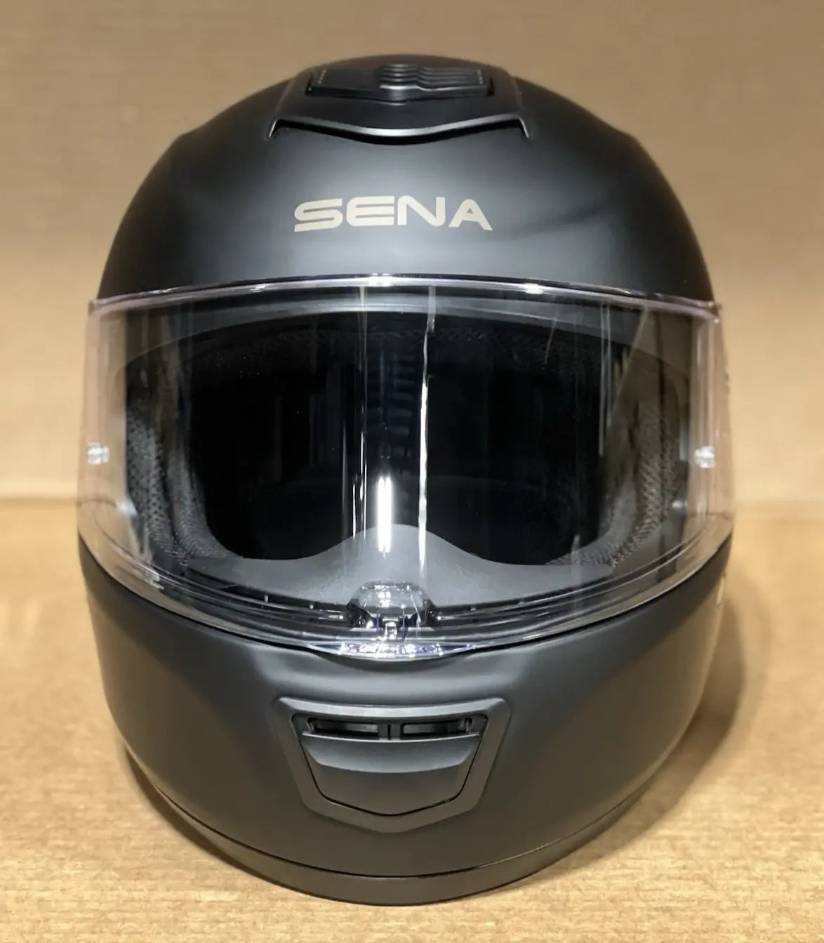 Sena Momentum Bluetooth Motorcycle Helmet, Matte Black, Medium