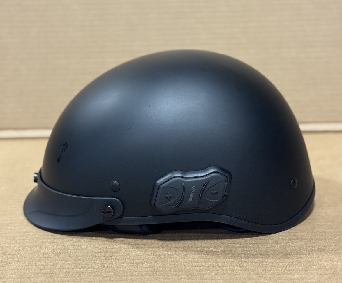 Sena Cavalry 10R Bluetooth Half Helmet, Matte Black, Large