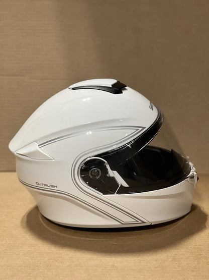 Sena Outrush Modular Flip-up Bluetooth Motorcycle Helmet, Glossy White, Medium
