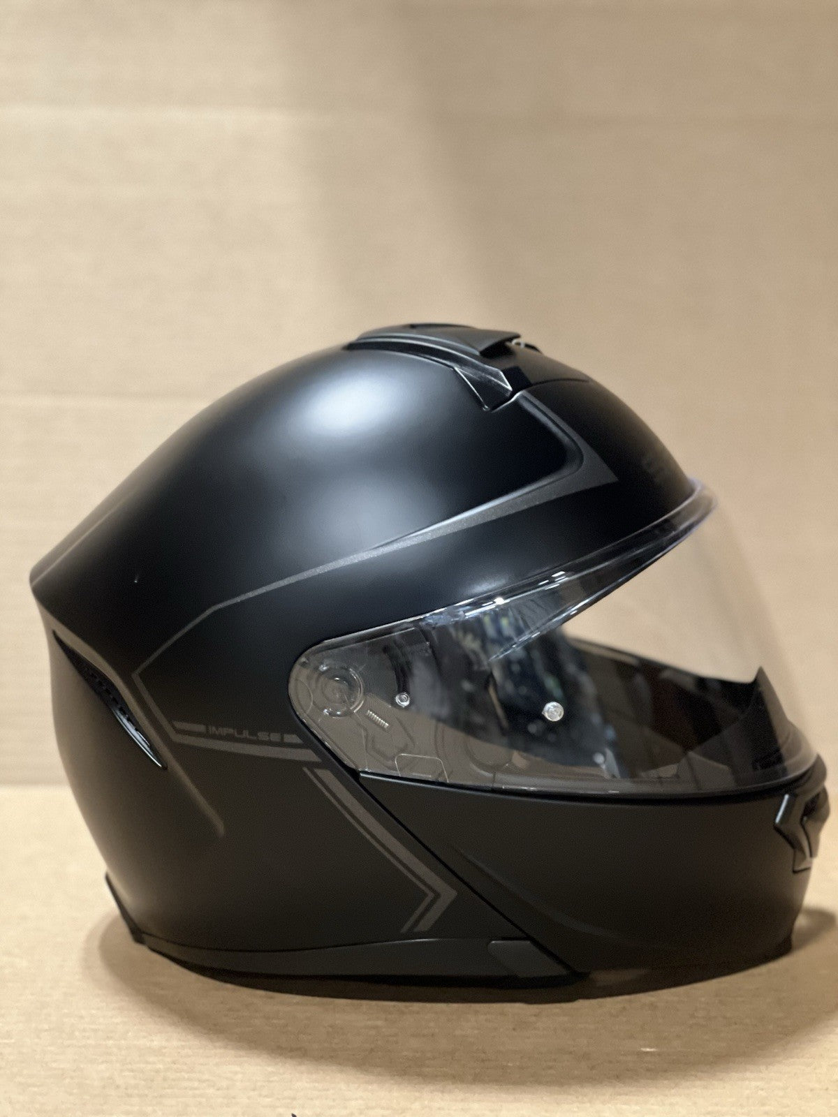 Sena Impulse Bluetooth Modular Motorcycle Helmet with Harman Kardon, Black, Large