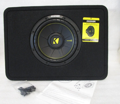 KICKER 43TC104 Comp 10 inch Subwoofer in Vented Enclosure Box, 4 Ohm