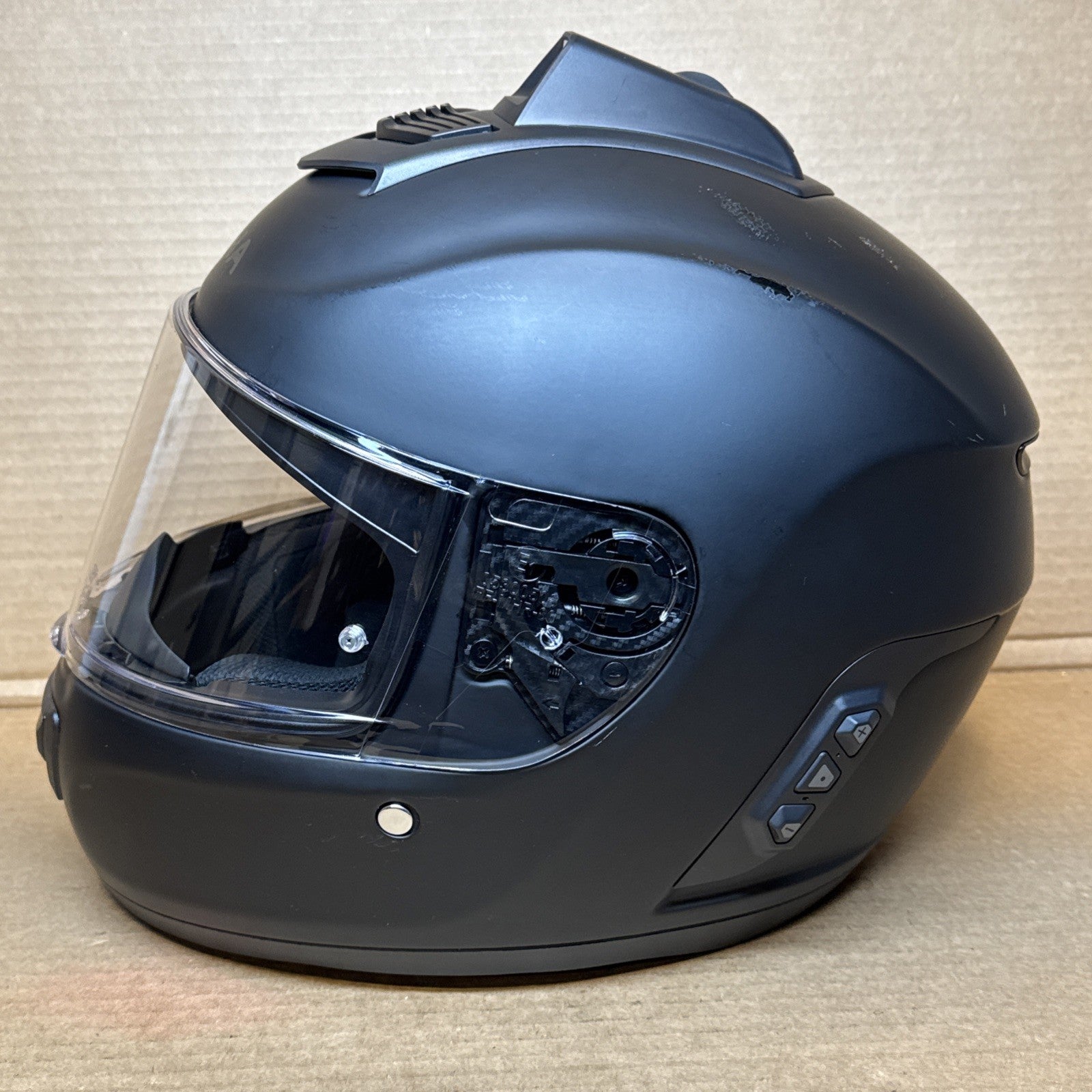 Sena Momentum INC Pro Bluetooth Camera Motorcycle Helmet, Matte Black, XL, Scratched