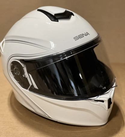 Sena Outrush Modular Flip-up Bluetooth Motorcycle Helmet, Glossy White, XL