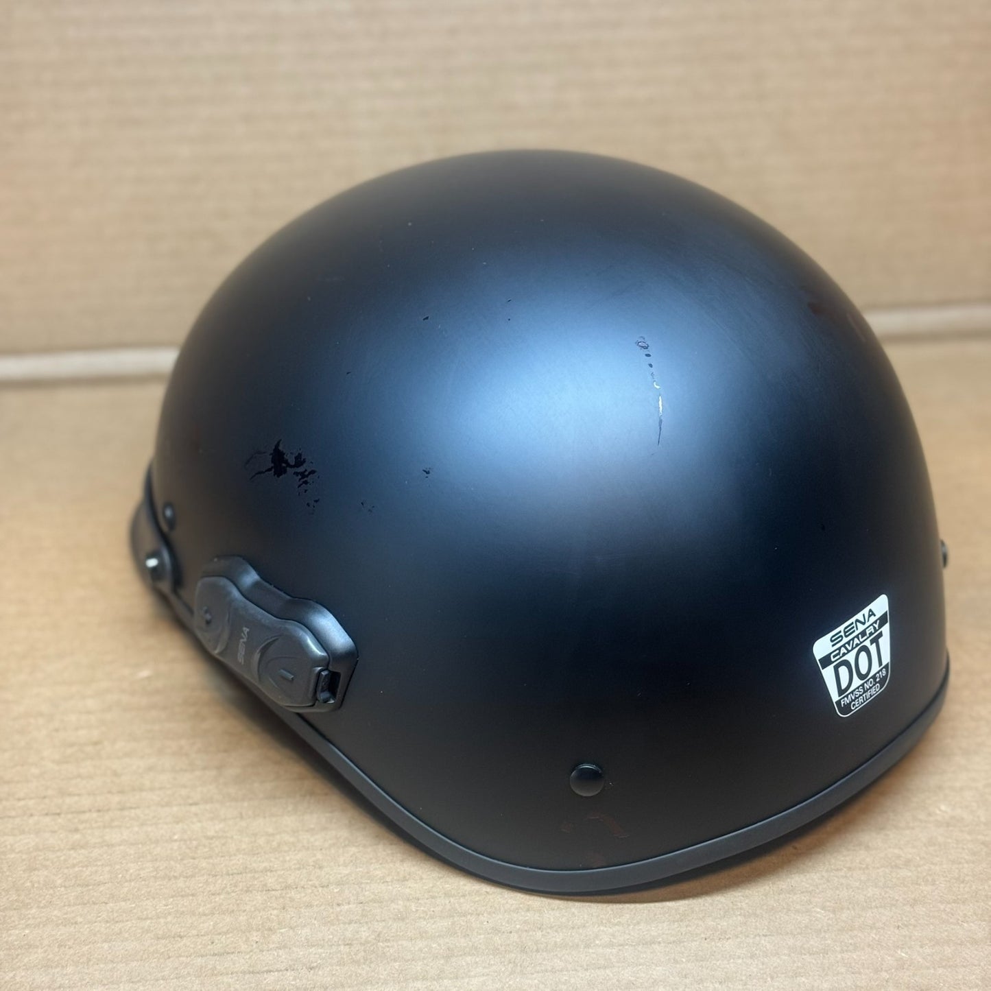 Sena Cavalry 10R Bluetooth Half Helmet, Matte Black, XS, Scratched