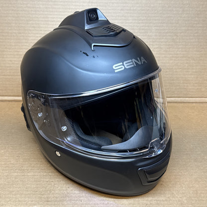 Sena Momentum INC Pro Bluetooth Camera Motorcycle Helmet, Matte Black, XL, Scratched