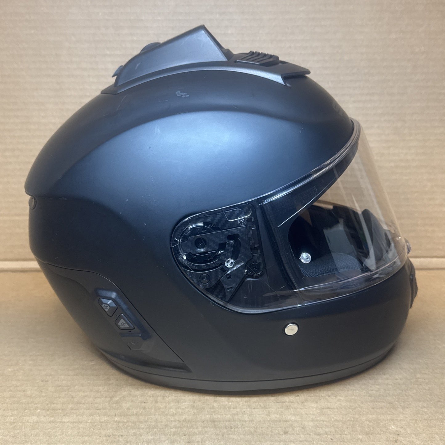 Sena Momentum INC Pro Bluetooth Camera Motorcycle Helmet, Matte Black, Large, Scuffed