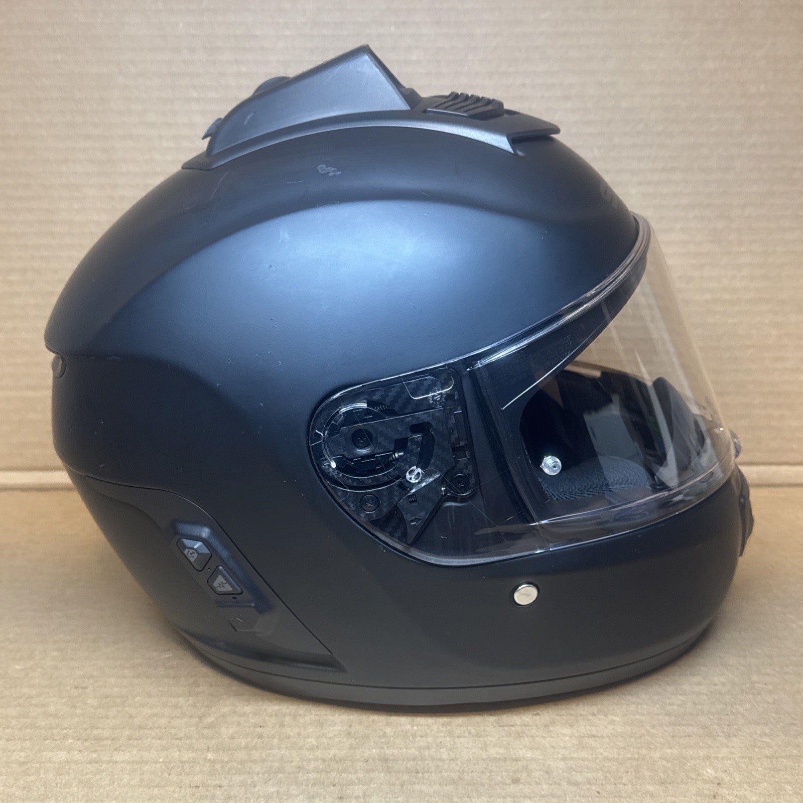Sena Momentum INC Pro Bluetooth Camera Motorcycle Helmet, Matte Black, Large, Scuffed