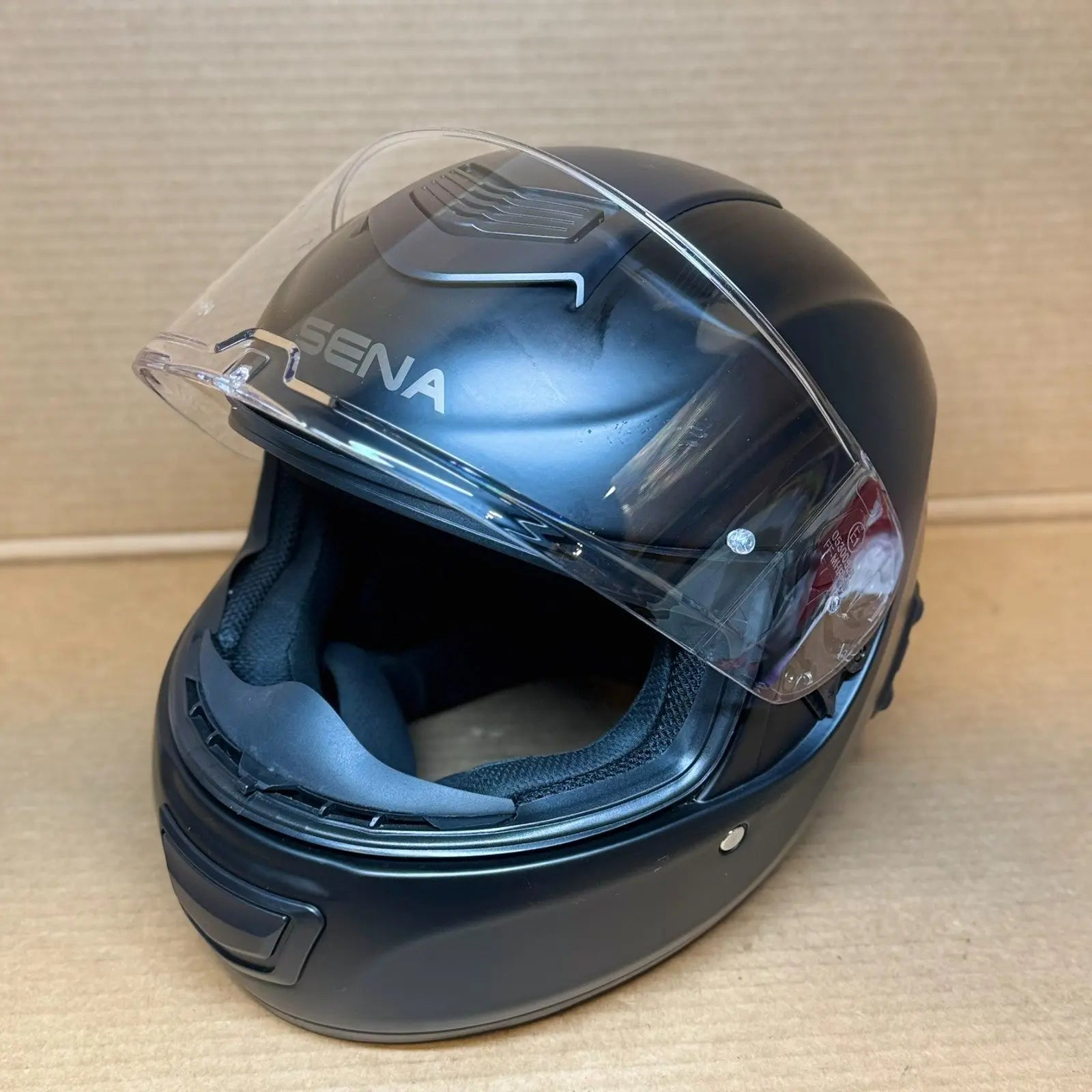 Sena Momentum INC Bluetooth Motorcycle Helmet, Matte Black, XL, Scratched