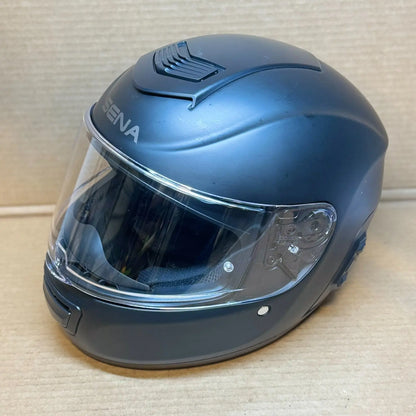 Sena Momentum Bluetooth Motorcycle Helmet, Matte Black, Small, Scratched