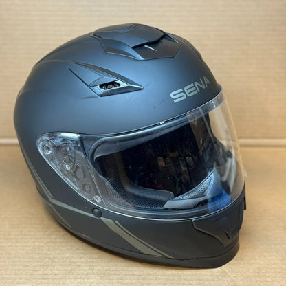 Sena Stryker Bluetooth Motorcycle Helmet, Matte Black, Large, Scratched Visor