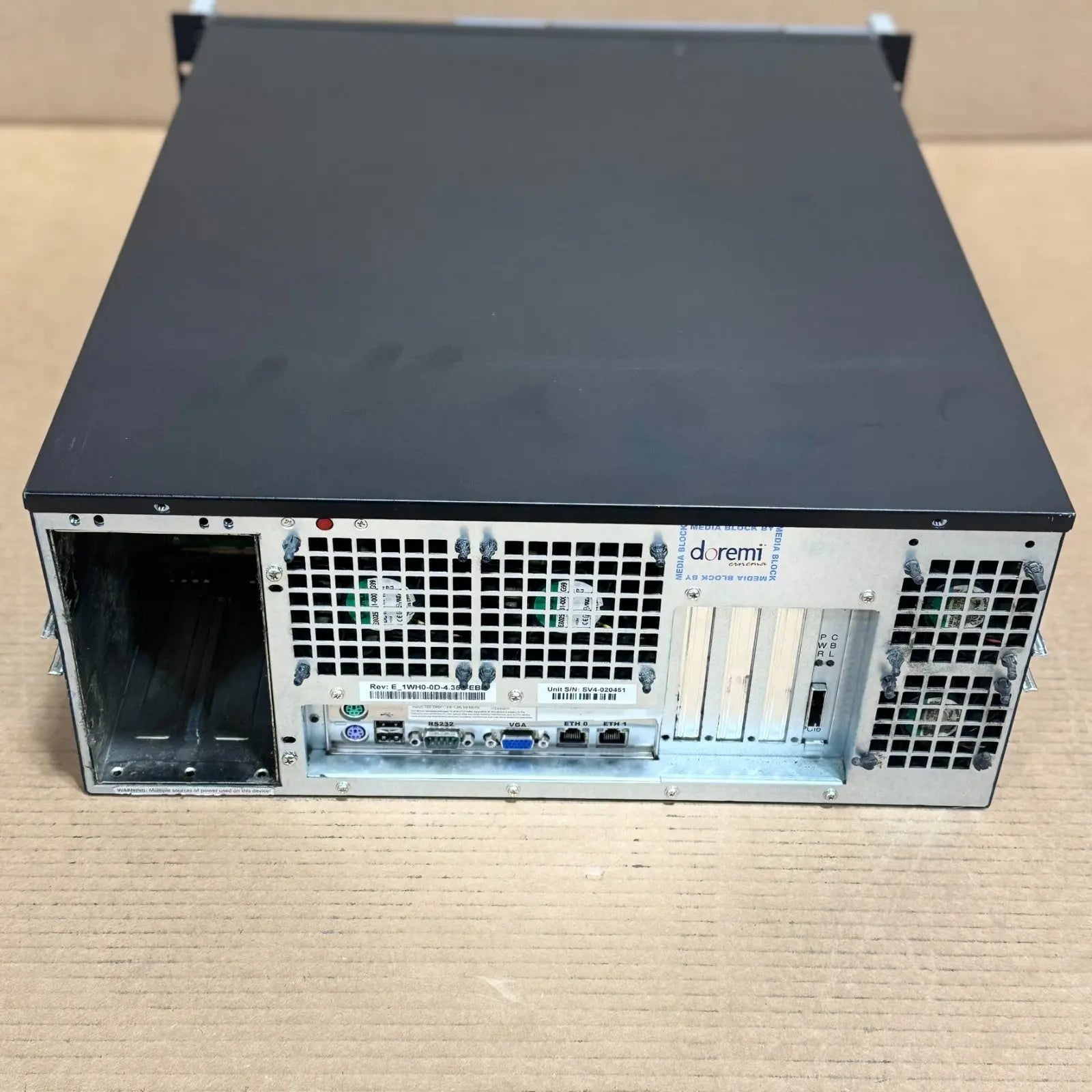 Doremi ShowVault Digital Cinema Server, No Power Supply