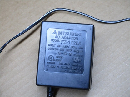 Mitsubishi AC Adapter FZ1729A Class 2 Power Supply, 9V