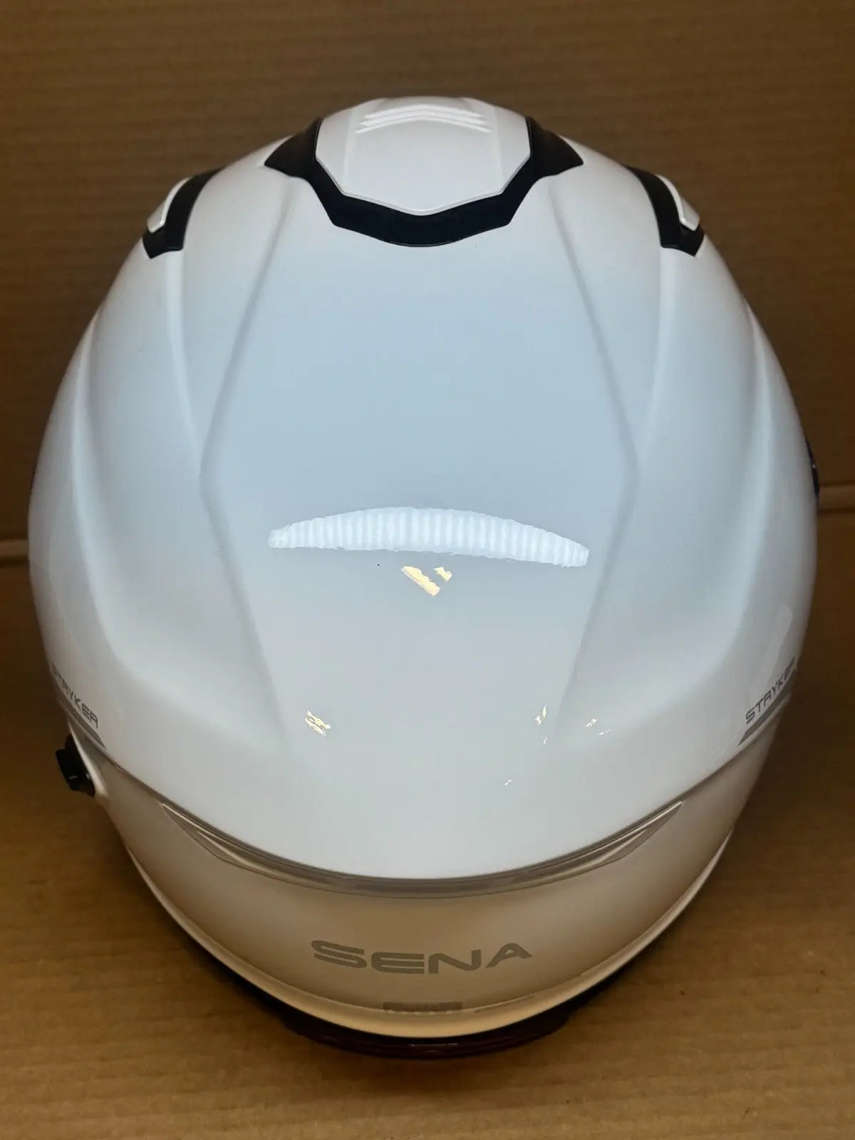 Sena Stryker Bluetooth Motorcycle Helmet, Glossy White, Large
