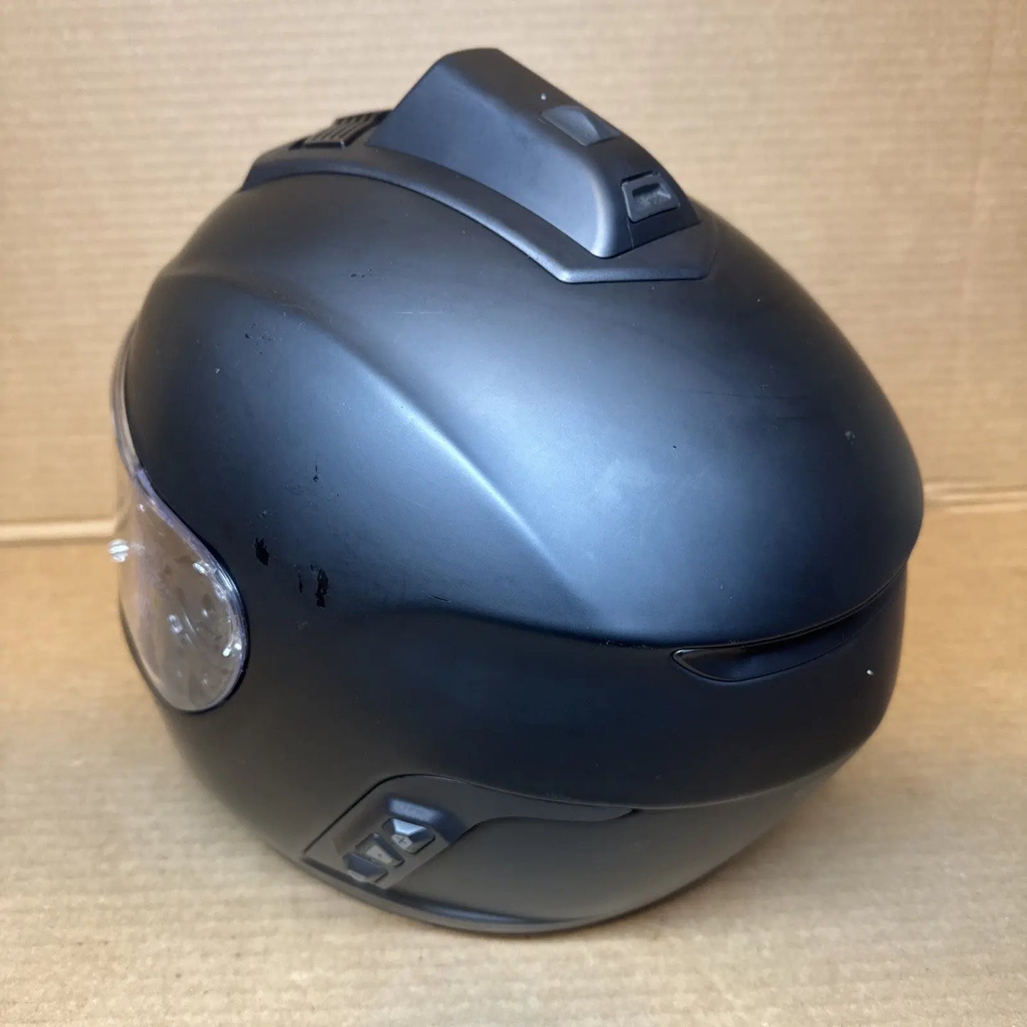Sena Momentum Pro Bluetooth Camera Motorcycle Helmet, Matte Black, Large, Scratched