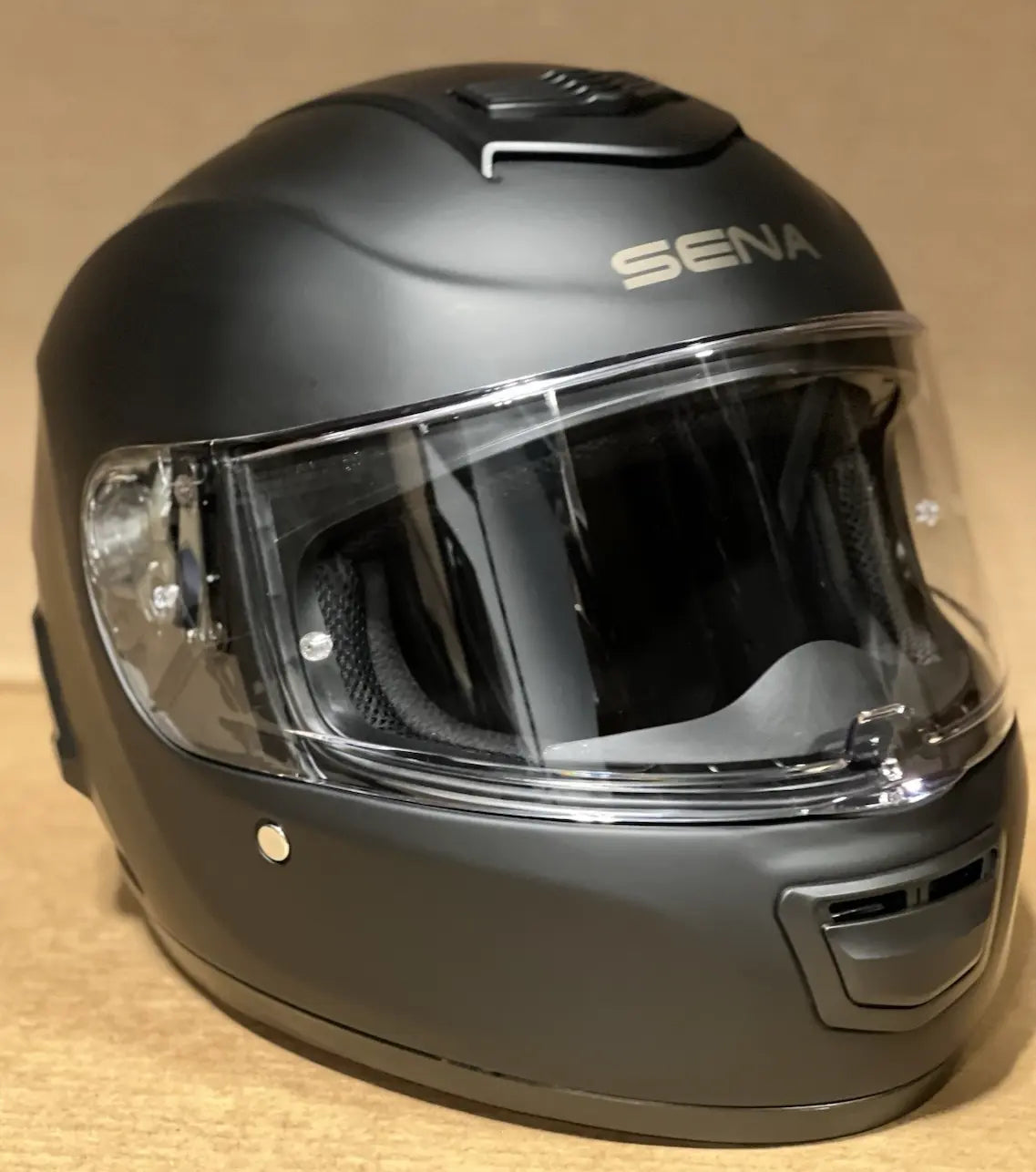 Sena Momentum Bluetooth Motorcycle Helmet, Matte Black, Medium