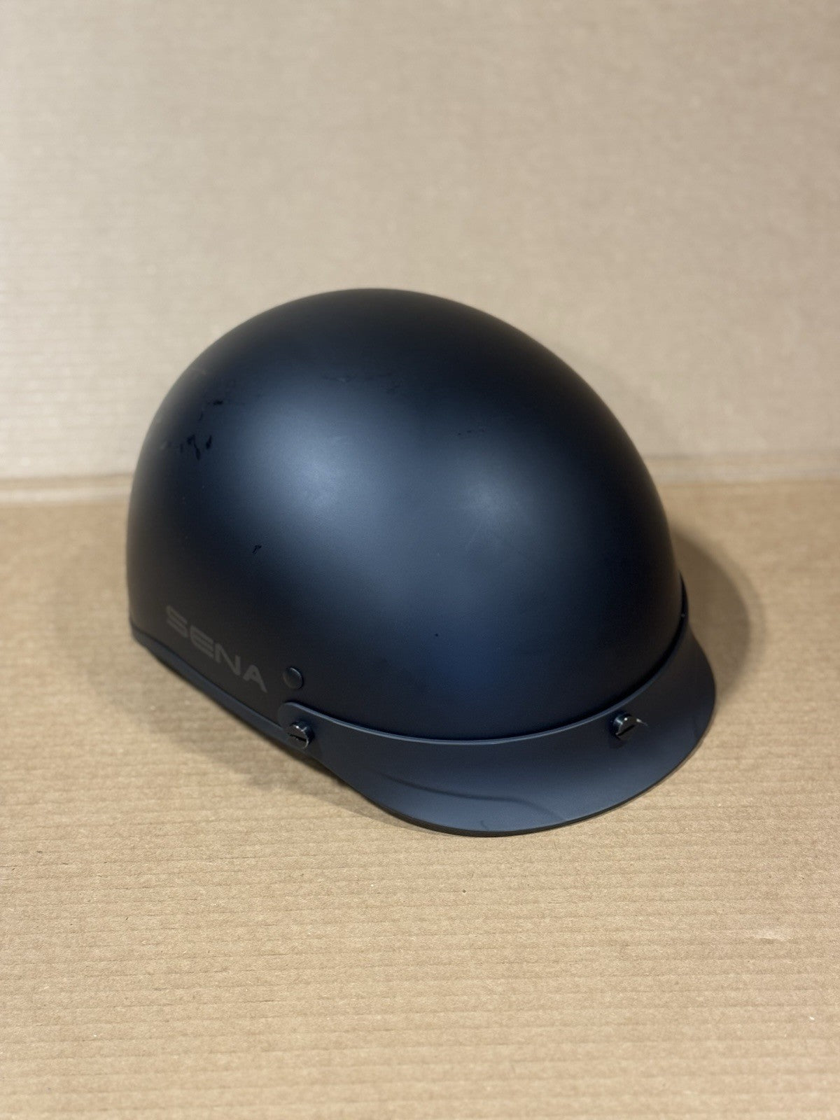Sena Cavalry 10R Bluetooth Half Helmet, Matte Black, Medium, Scratched