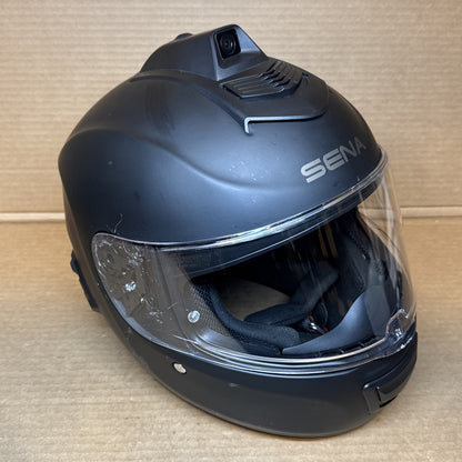 Sena Momentum INC Pro Bluetooth Camera Motorcycle Helmet, Matte Black, XL, Scuffed