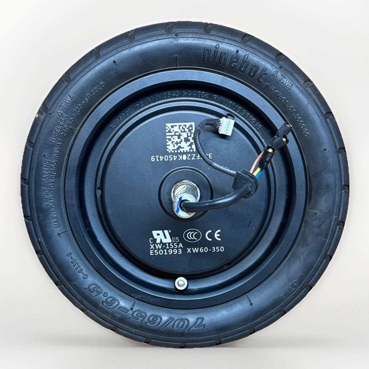 Segway Ninebot S MiniPro Electric Motor with Mounted Tire Wheel, PN 25223-00001, Scooter Part
