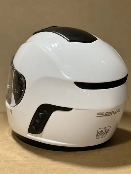 Sena Momentum Bluetooth Motorcycle Helmet, Glossy White, Small