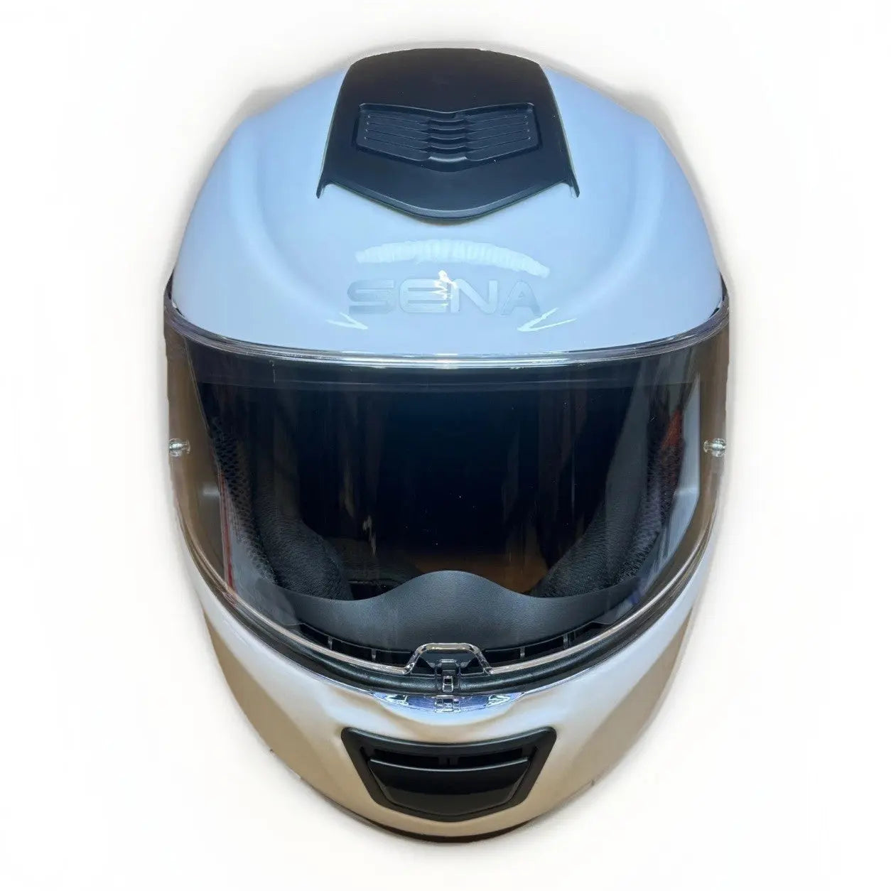 Sena Momentum Lite Bluetooth Motorcycle Helmet, Glossy White, XL