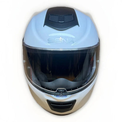 Sena Momentum Lite Bluetooth Motorcycle Helmet, Glossy White, XL