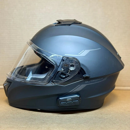 Sena Outforce Bluetooth Motorcycle Helmet, Matte Black, XL
