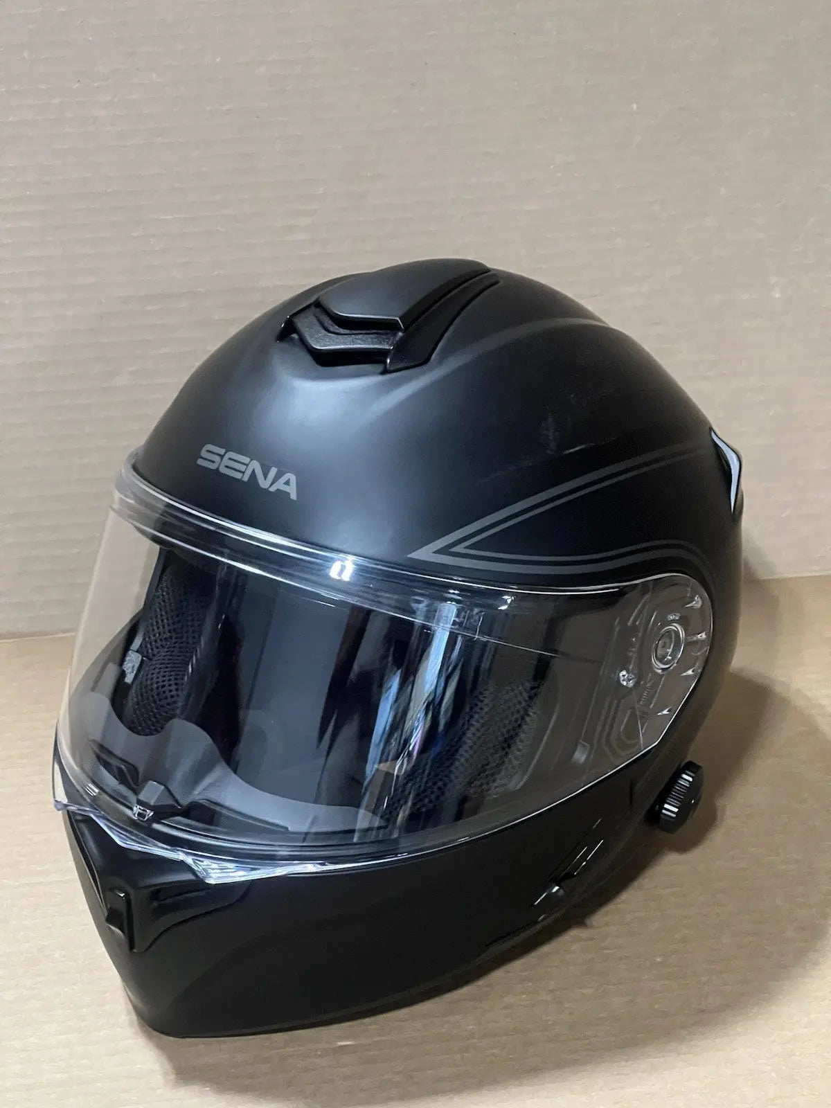 Sena Outrush Modular Flip-up Bluetooth Motorcycle Helmet, Matte Black, Small