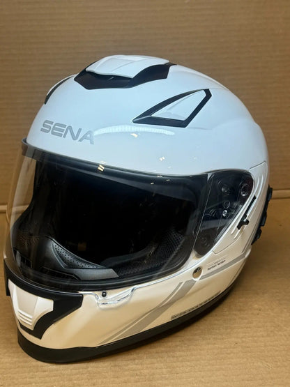 Sena Stryker Bluetooth Motorcycle Helmet, Glossy White, Large
