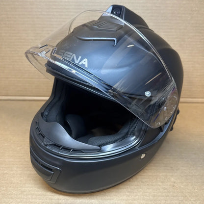 Sena Momentum Pro Bluetooth Camera Motorcycle Helmet, Matte Black, XL, Scratched