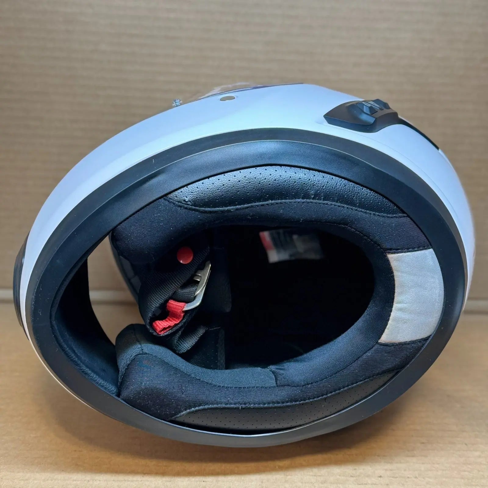 Sena Momentum INC Bluetooth Camera Motorcycle Helmet, Glossy White, Medium, Minor Damage