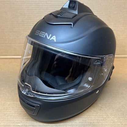 Sena Momentum Pro Bluetooth Camera Motorcycle Helmet, Matte Black, Medium, Scratched