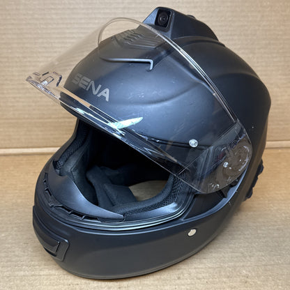 Sena Momentum INC Pro Bluetooth Camera Motorcycle Helmet, Matte Black, XL, Scuffed