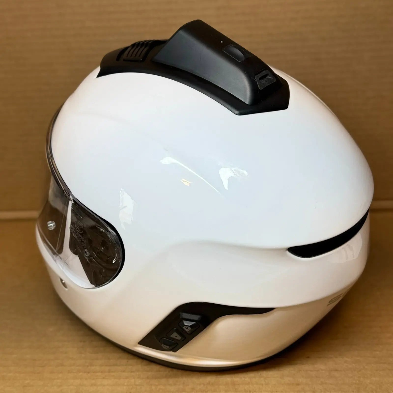 Sena Momentum INC Pro Bluetooth Camera Motorcycle Helmet, White, XL, Paint Chip