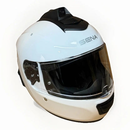 Sena Momentum INC Pro Bluetooth Camera Motorcycle Helmet, White, XL, Paint Chip
