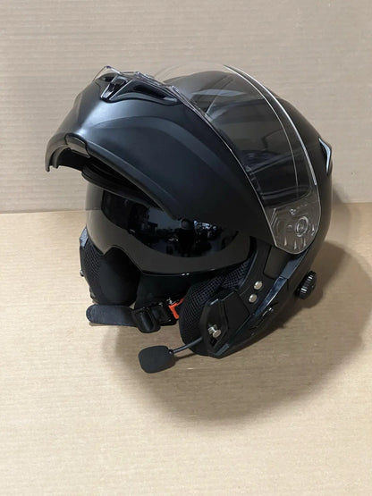 Sena Outrush Modular Flip-up Bluetooth Motorcycle Helmet, Matte Black, Small