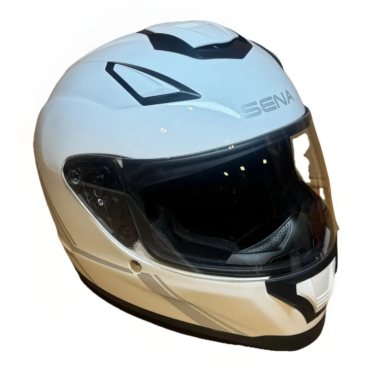 Sena Stryker Bluetooth Motorcycle Helmet, Glossy White, Large